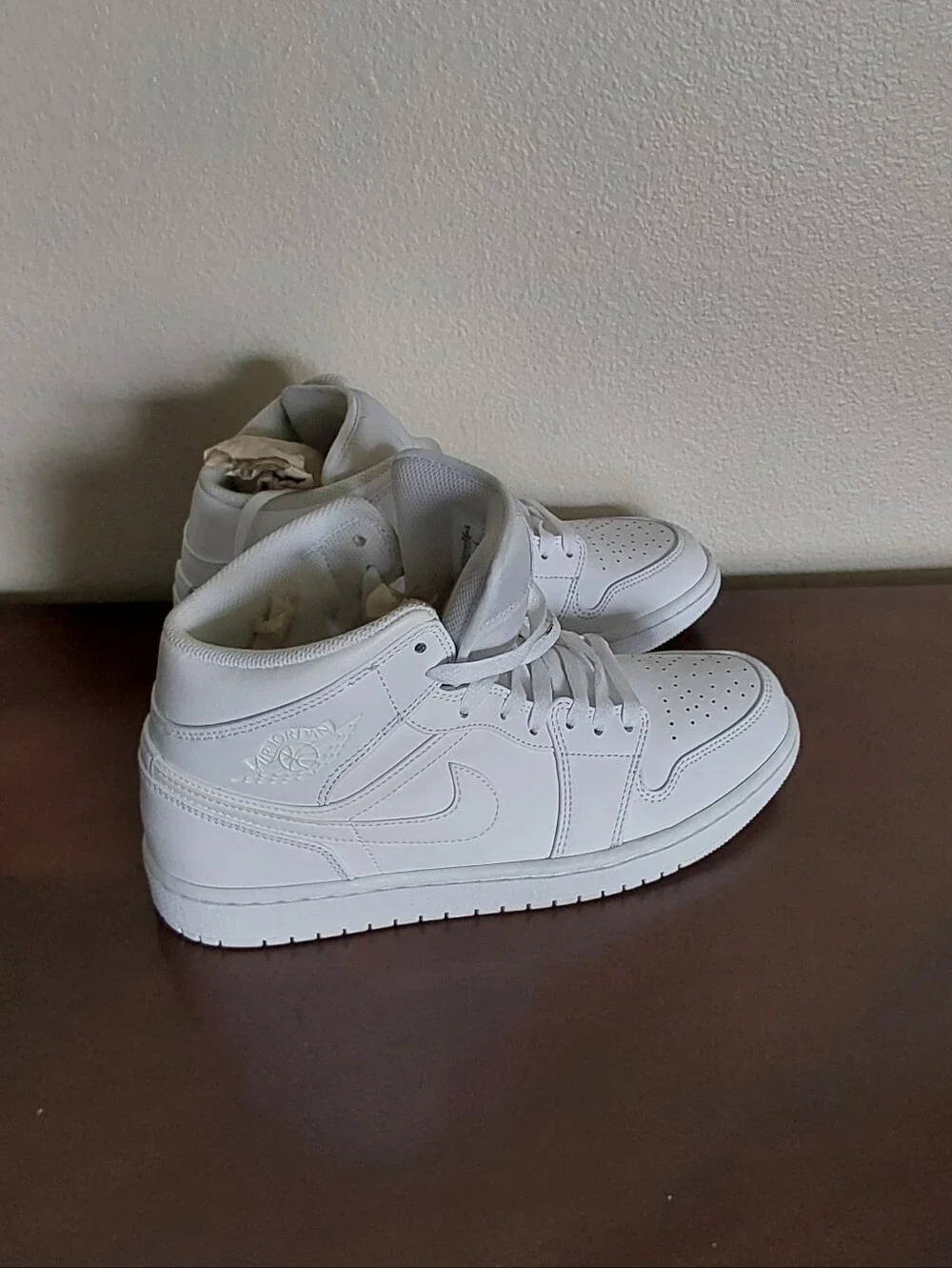 Nike Air Jordan Tripple White High Top Men's Sneakers -554724-136